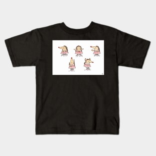 Ballet Positions Hedgehogs Kids T-Shirt